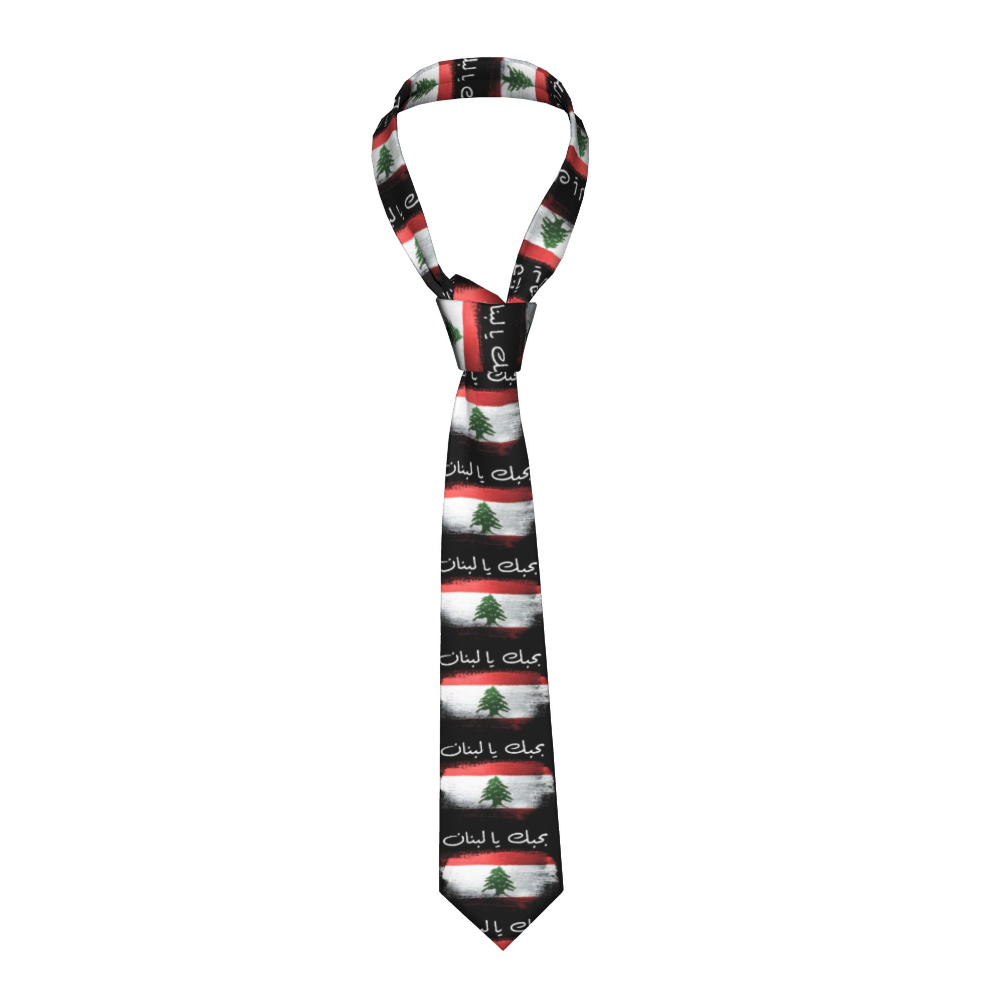 Men Accessories Lebanon - 레바논 국기 넥타이 레트로 캐주얼 넥타이
