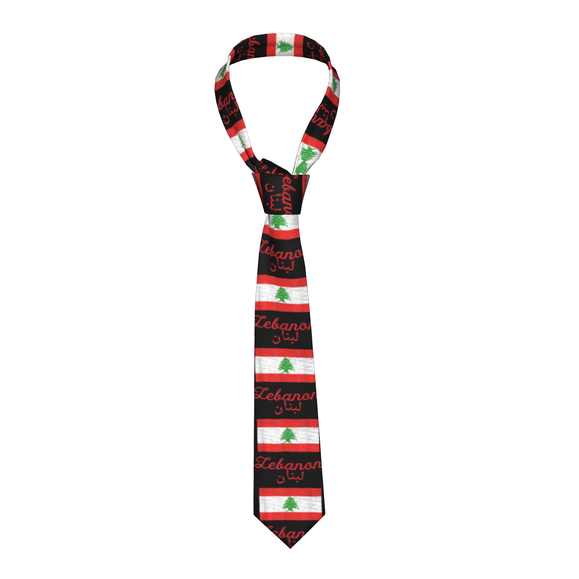 Men Accessories Lebanon - 레바논 국기 넥타이 레트로 캐주얼 넥타이