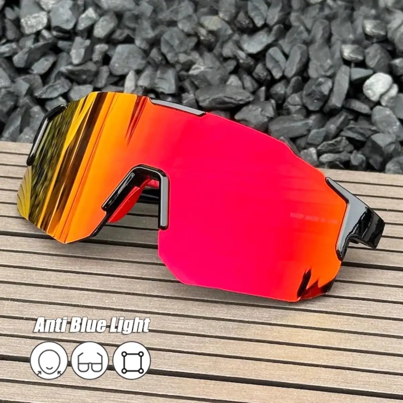 Men'S Accessories Glasses - 사각형 사이클링 선글라스 대형 프레임 쉐이드