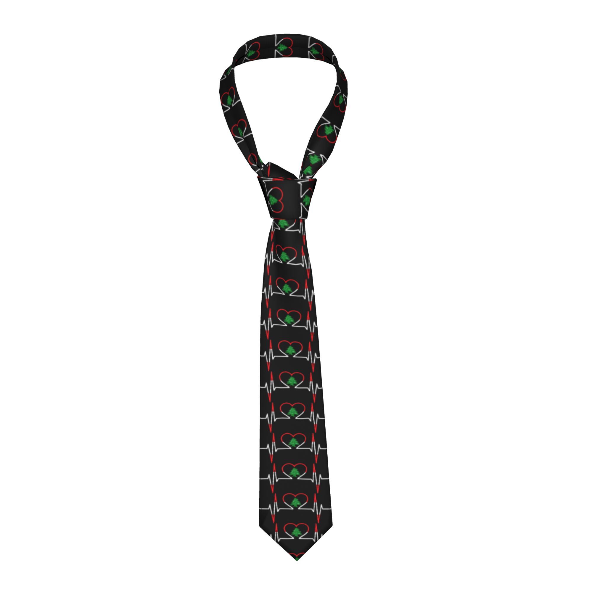 Men Accessories Lebanon - 심전도 ECG 레바논 넥타이 레바논 국기