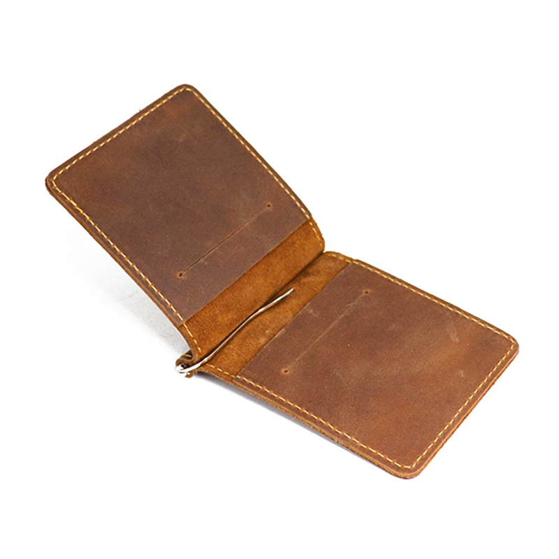 Money Clip Slim - 남성용 수제 진짜 가죽 머니 클립