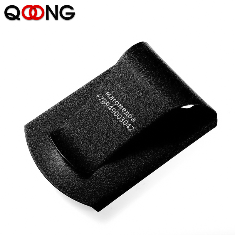 Money Clip Slim - QOONG 맞춤형 레터링 스테인리스 스틸 머니