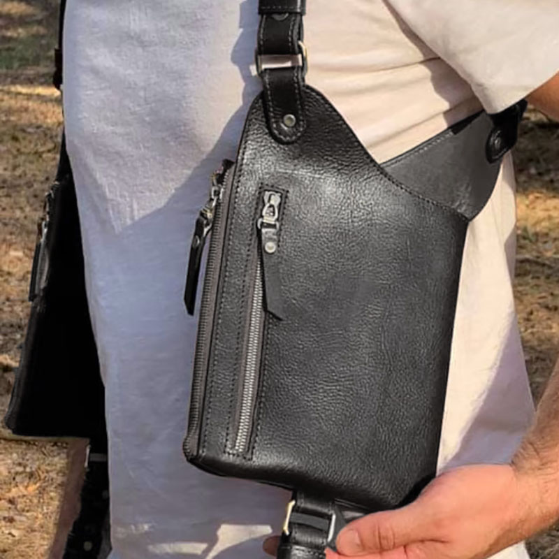 Men'S Viking Accessories - 중세 스팀펑크 가죽 하네스 홀스터 백