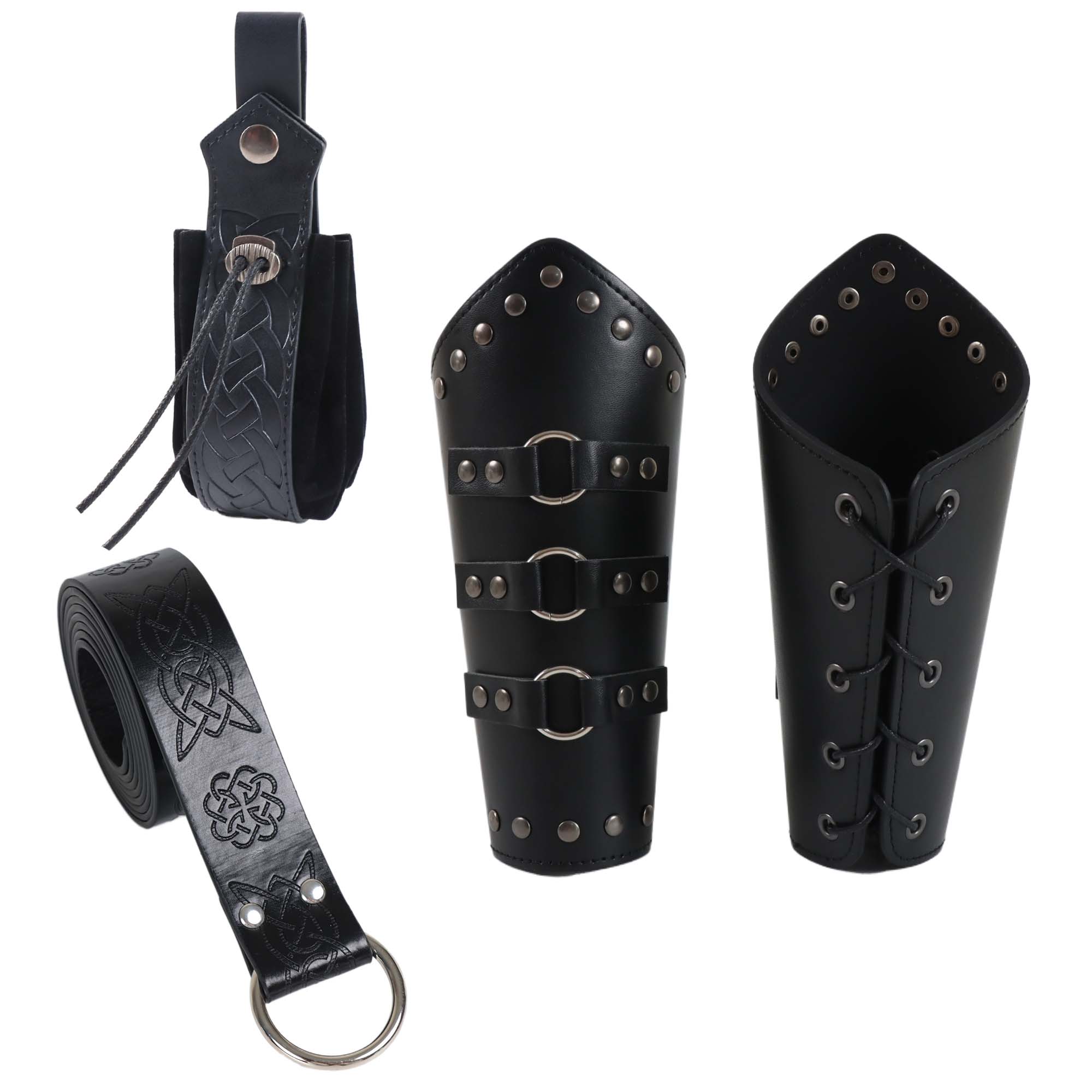 Men'S Viking Accessories - 남성용 팔 갑옷 PU 가죽 중세