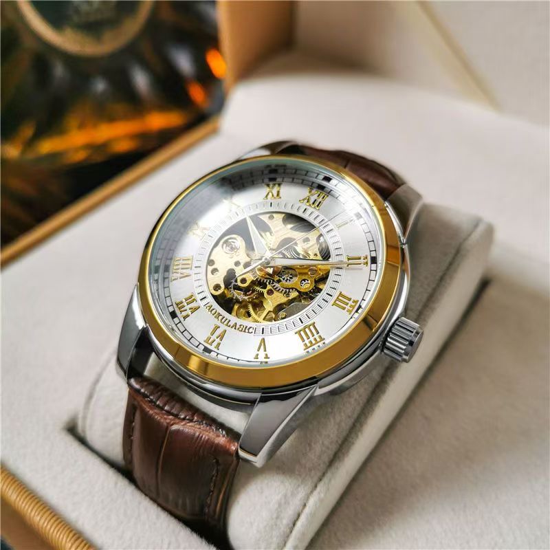 Men Accessories Elegant - 우아한 남성용 오토매틱 기계식 시계(스켈레톤 디자인)