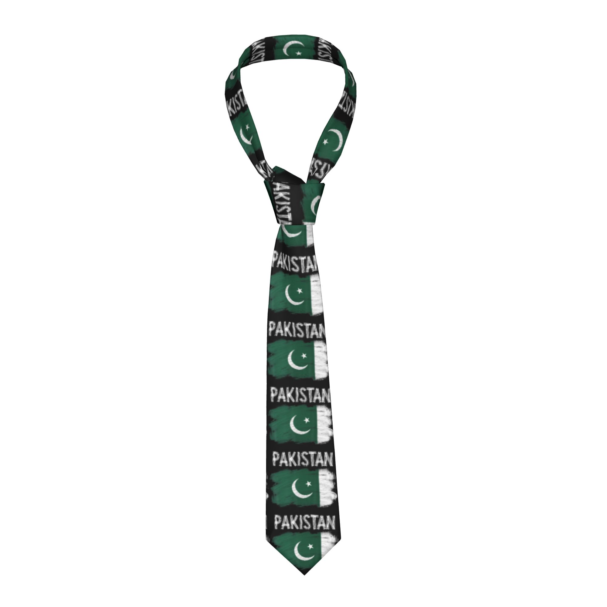 Men Accessories In Pakistan - 파키스탄 루트스 파키스탄 국기 넥타이 클래식