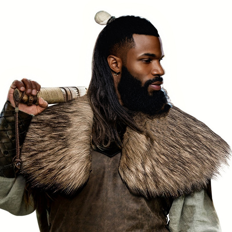 Men'S Viking Accessories - 중세 가짜 모피 칼라 모피 어깨