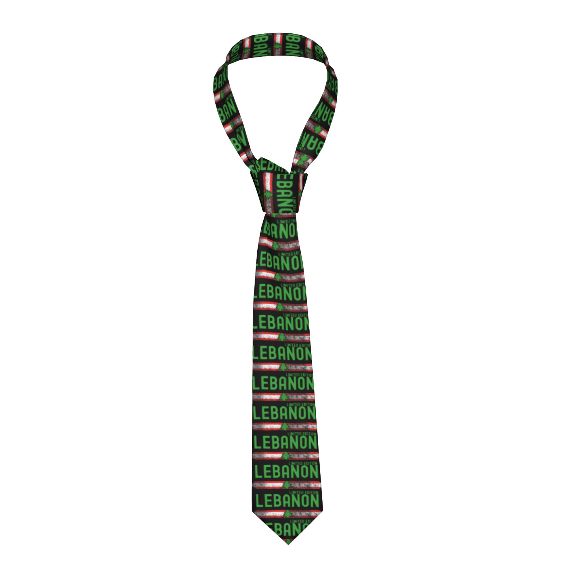 Men Accessories Lebanon - 레바논 국기 애국적인 레바논 넥타이 디자인