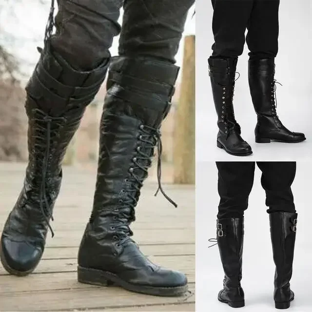 Men'S Viking Accessories - 중세 스팀펑크 코스프레 부츠 남성용 겨울