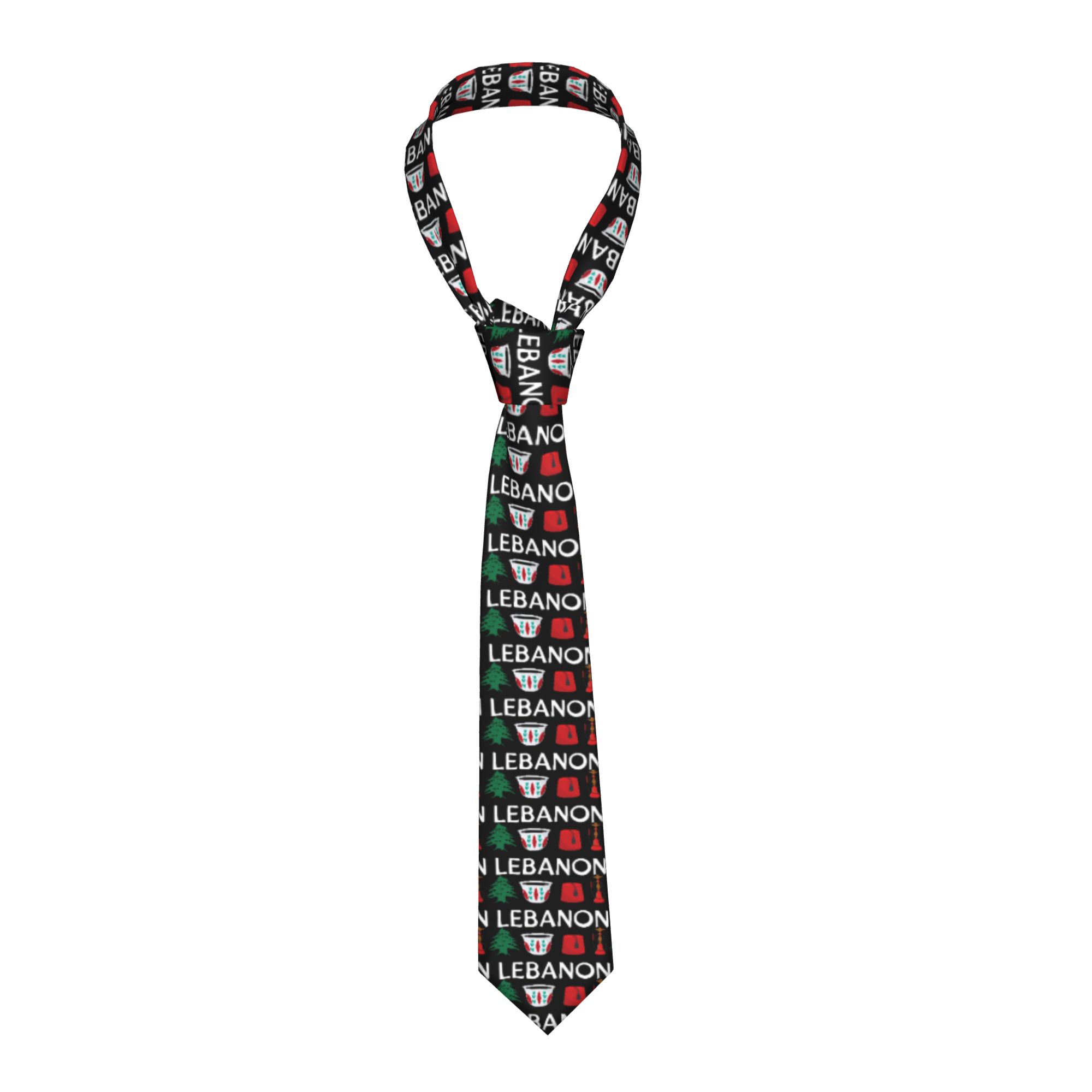 Men Accessories Lebanon - 남성용 레바논 국기 넥타이 클래식 캐주얼