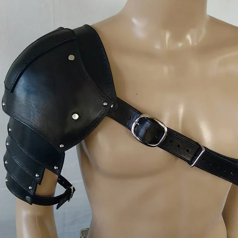 Men'S Viking Accessories - 중세 가죽 어깨 갑옷 Pauldrons 바이킹