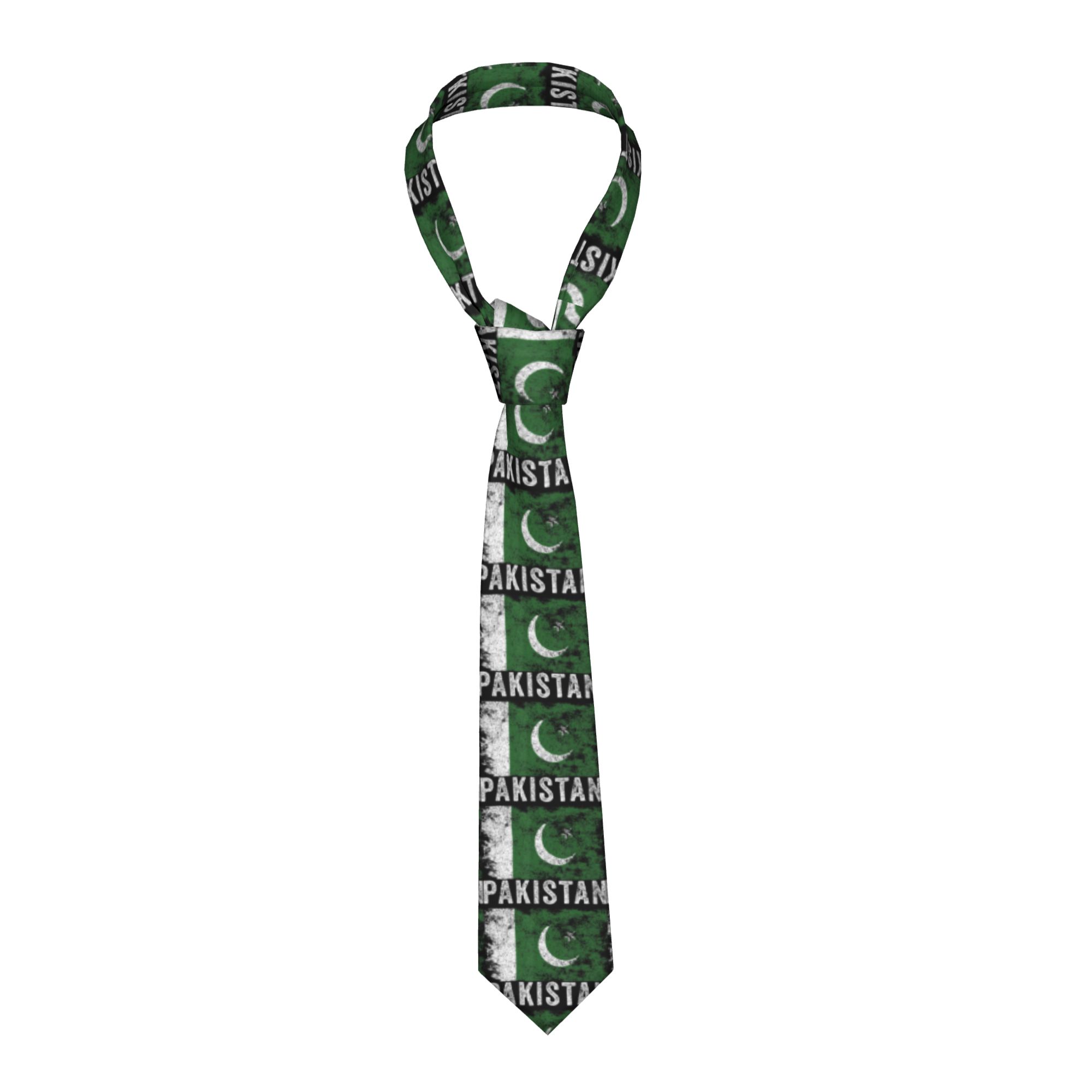 Men Accessories In Pakistan - 파키스탄 국기 디스트레스드 파키스탄 국기 넥타이