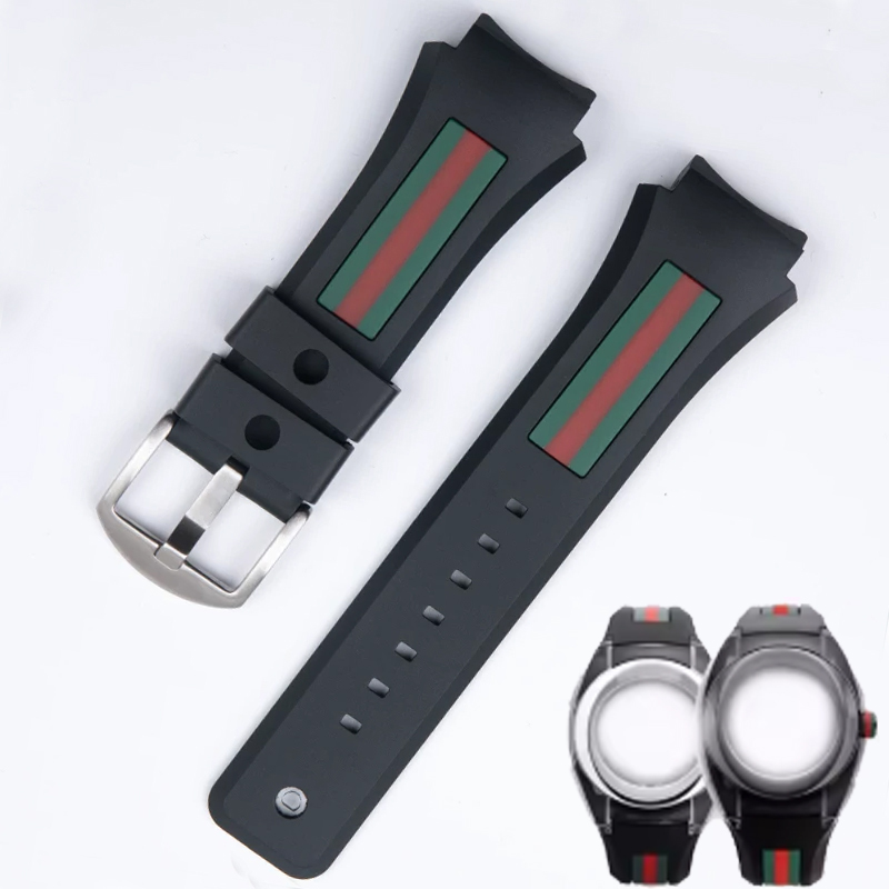 Men'S Accessories Gucci - 구찌 YA137/YA137107A 고무 시계 액세서리 스트랩