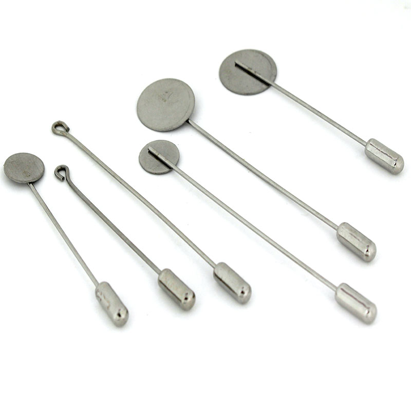 10개/세트 10 15mm 스테인레스 스틸 롱 브로치  - Men Accessories Brooch 리뷰 및 가격