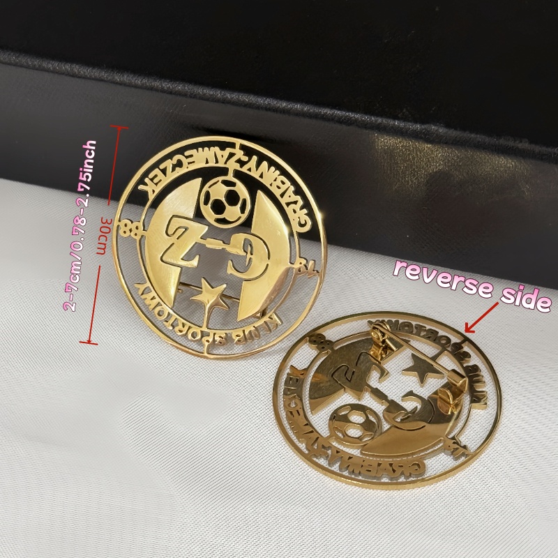 맞춤형 로고 브로치 심플하고 독창적인 스테인리스 스틸  - Men Accessories Brooch 리뷰 및 가격