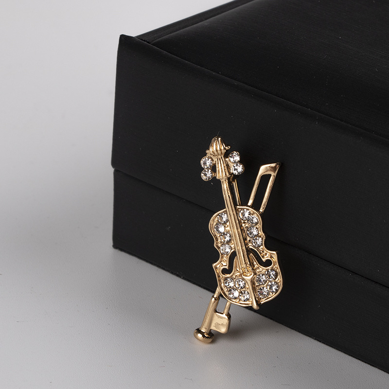 크리스탈 바이올린 브로치 쥬얼리 럭셔리 음악 장비 클래 - Men Accessories Brooch 리뷰 및 가격