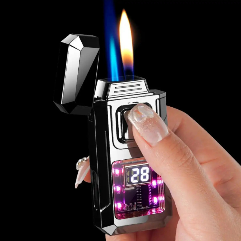 바람에 강한 음성 제어 금속 라이터, LED 디스플레이 - Lighter Windproof 리뷰 및 가격