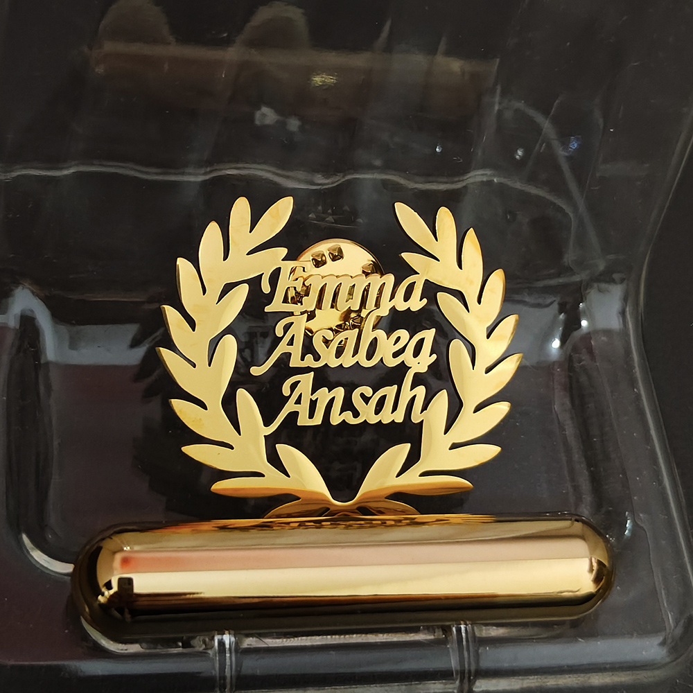 맞춤형 남녀 이름 로고 밀잎 귀 디자인 브로치 스테인리 - Men Accessories Brooch 리뷰 및 가격