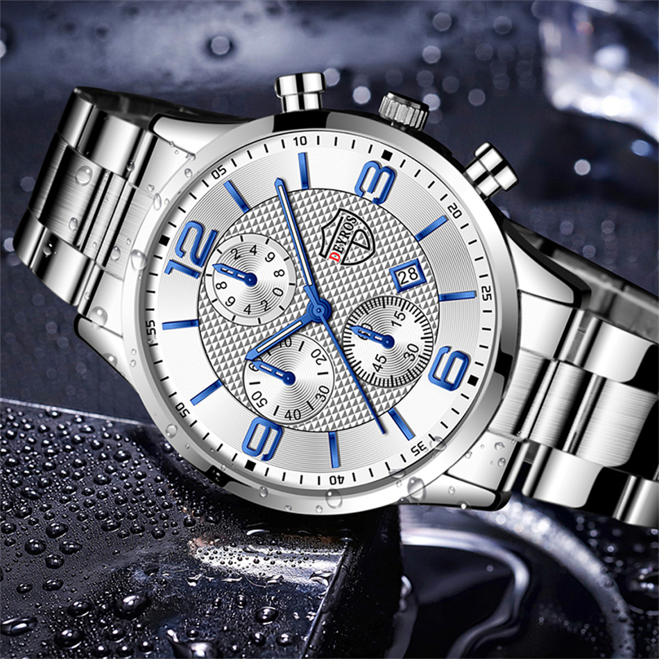 시계 브랜드 패션 남자 스포츠 비즈니스 스테인레스 스틸 - Men Accessories For Wrist 리뷰 및 가격