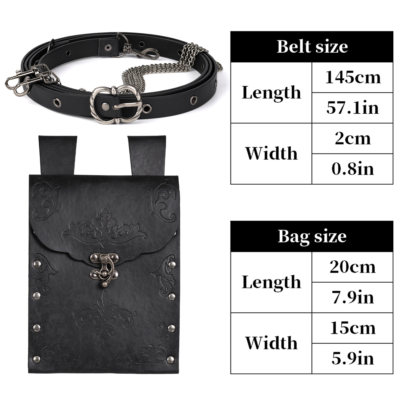 스팀펑크 중세 바이킹 파우치 가방 벨트 지갑 포함 르네 - Men'S Viking Accessories 리뷰 및 가격