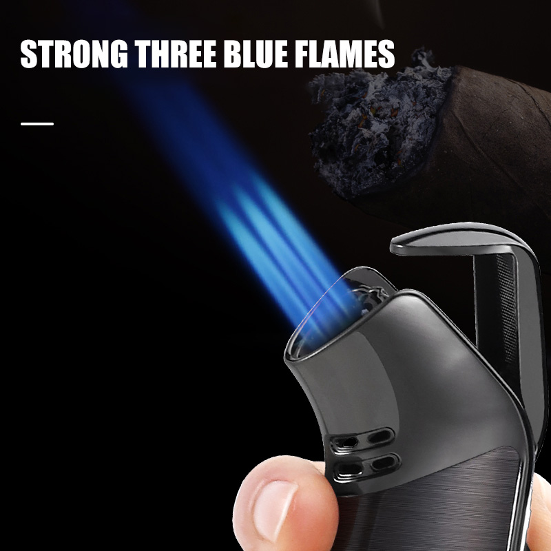 방풍 세 개의 푸른 불꽃 풍선 라이터 하단 시가 커터  - Lighter Windproof 리뷰 및 가격