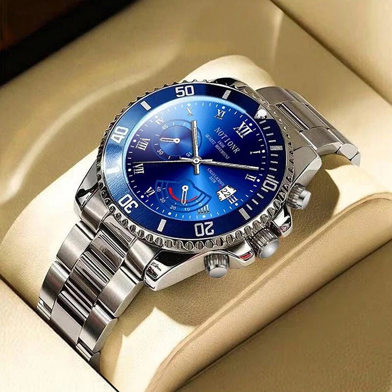 남성 패션 시계 럭셔리 실버 스테인리스 스틸 쿼츠 손목 - Men Accessories For Wrist 리뷰 및 가격