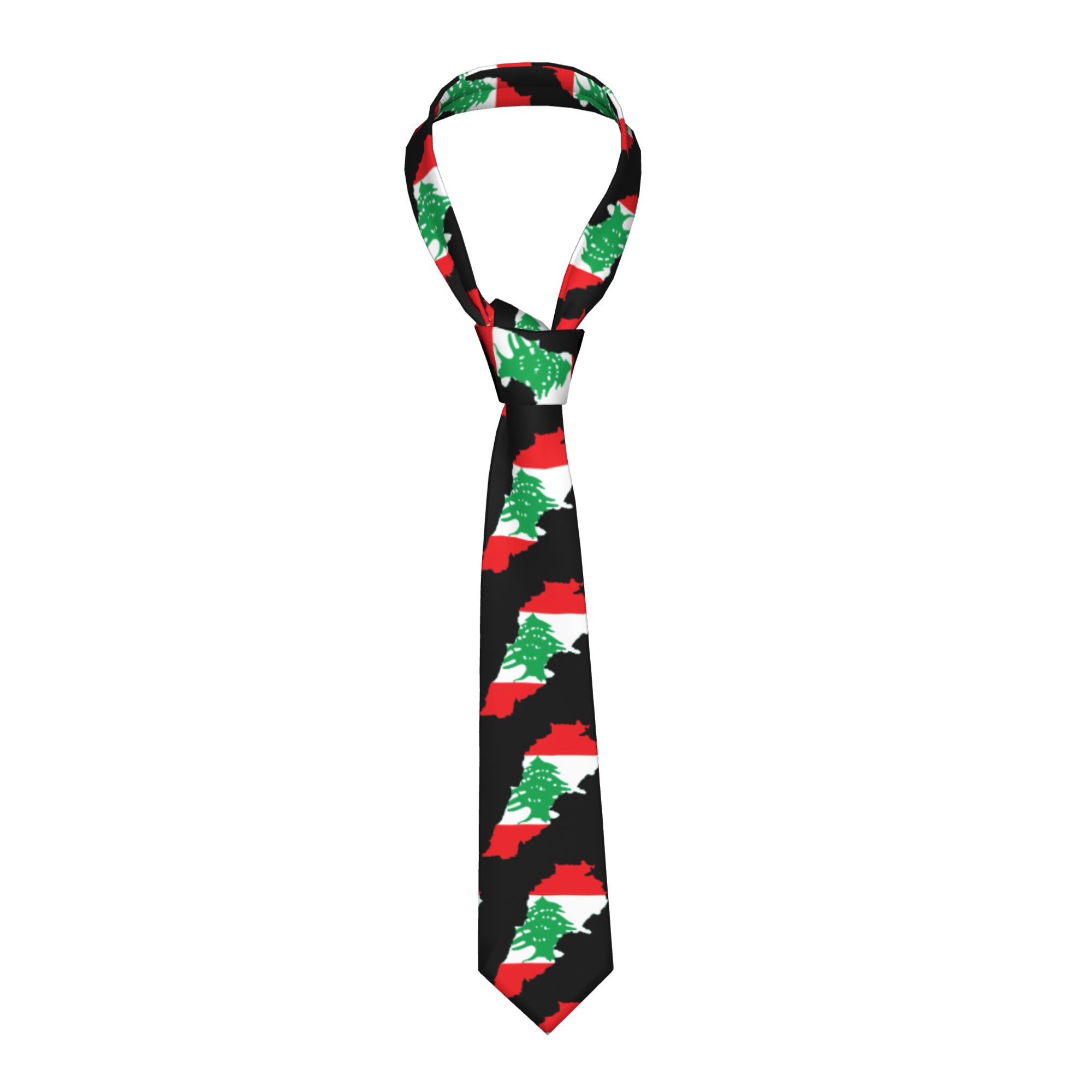 레바논 국기 지도 넥타이 맞춤 DIY 넥타이 우아한 칼 - Men Accessories Lebanon 리뷰 및 가격