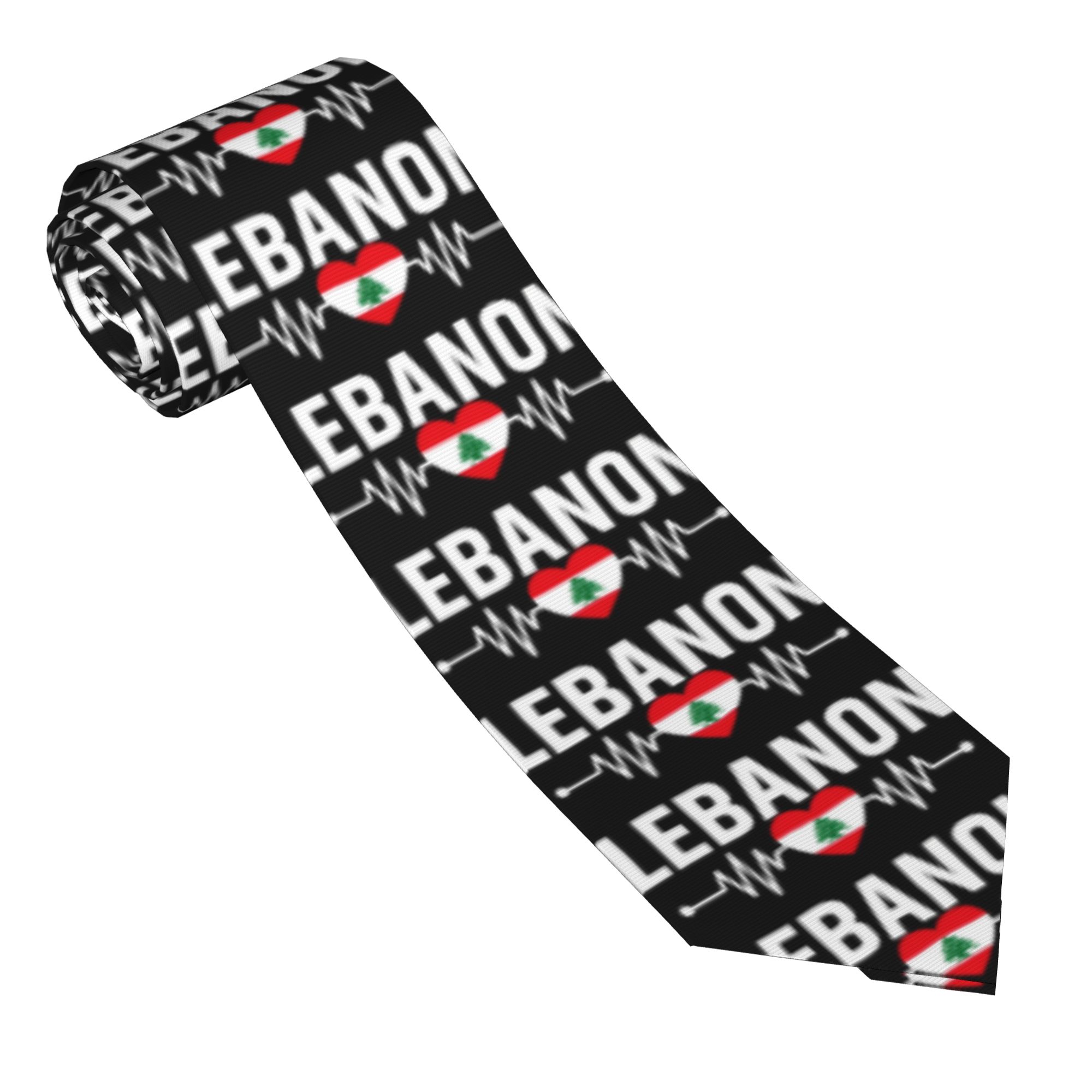 레바논 하트비트 레바논 국기 넥타이 디자인 넥타이 클래 - Men Accessories Lebanon 리뷰 및 가격