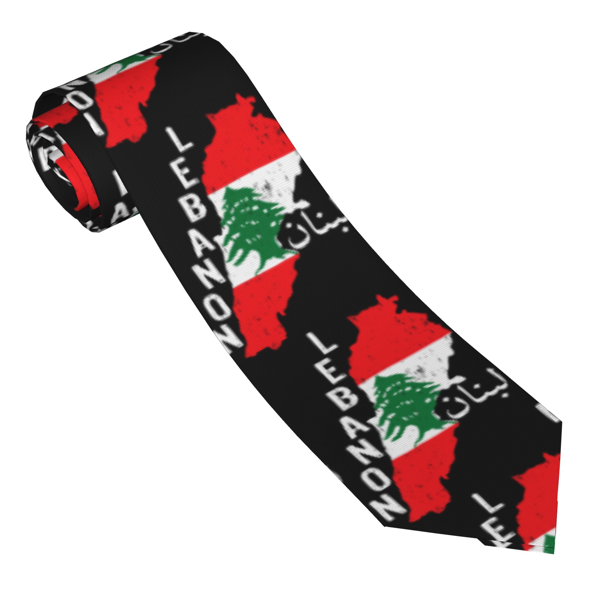 레바논 국기 지도 베이루트 삼나무 레바논 넥타이 남녀  - Men Accessories Lebanon 리뷰 및 가격