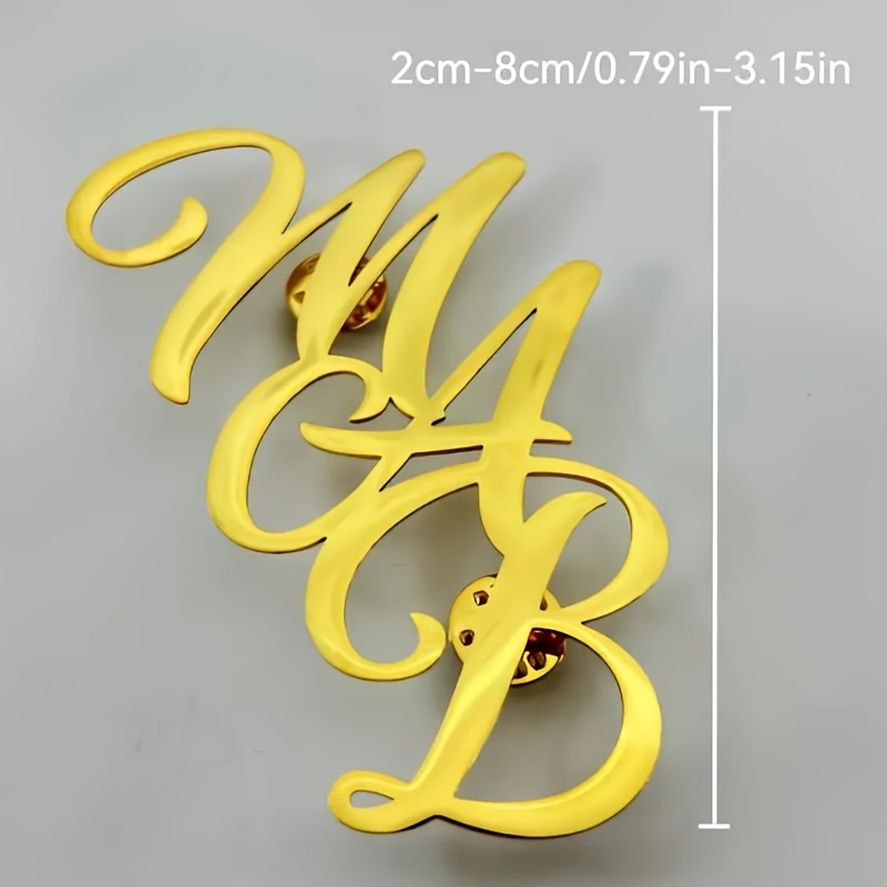 맞춤 모노그램 이니셜 이름 스테인리스 스틸 옷깃 핀 개 - Men Accessories Brooch 리뷰 및 가격