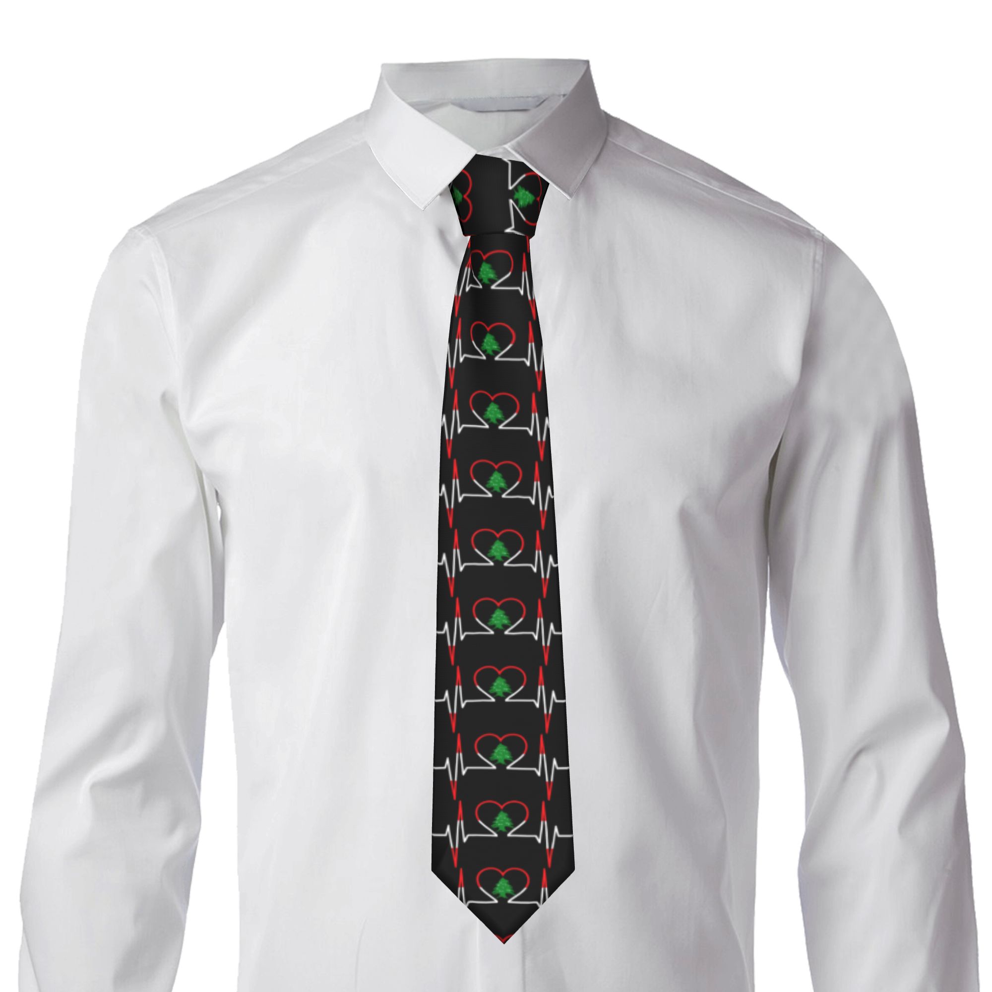 Heartbeat Ecg 레바논-레바논 국기 색상 넥타 - Men Accessories Lebanon 리뷰 및 가격