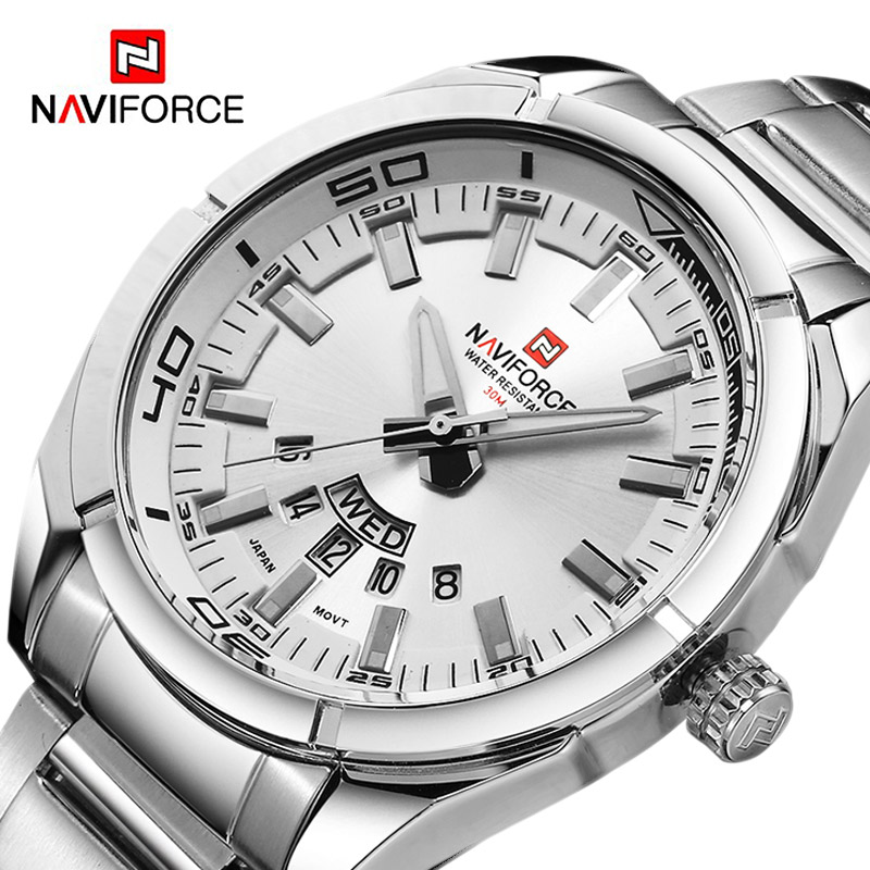 네비포스 브랜드 남성용 시계 풀스틸 방수 캐주얼 쿼츠  - Men Accessories For Wrist 리뷰 및 가격