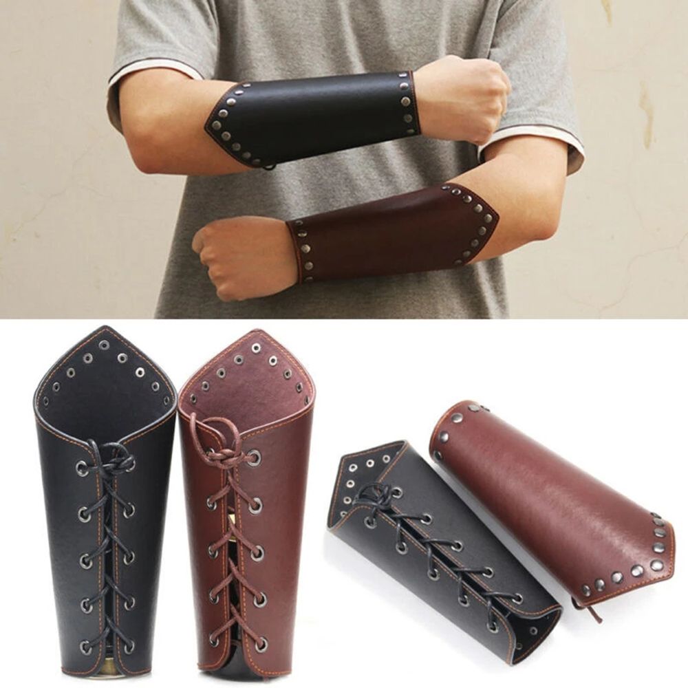 스포츠 액세서리 가죽 양궁 팔 보호대 펑크 건틀렛 바이 - Men'S Viking Accessories 리뷰 및 가격