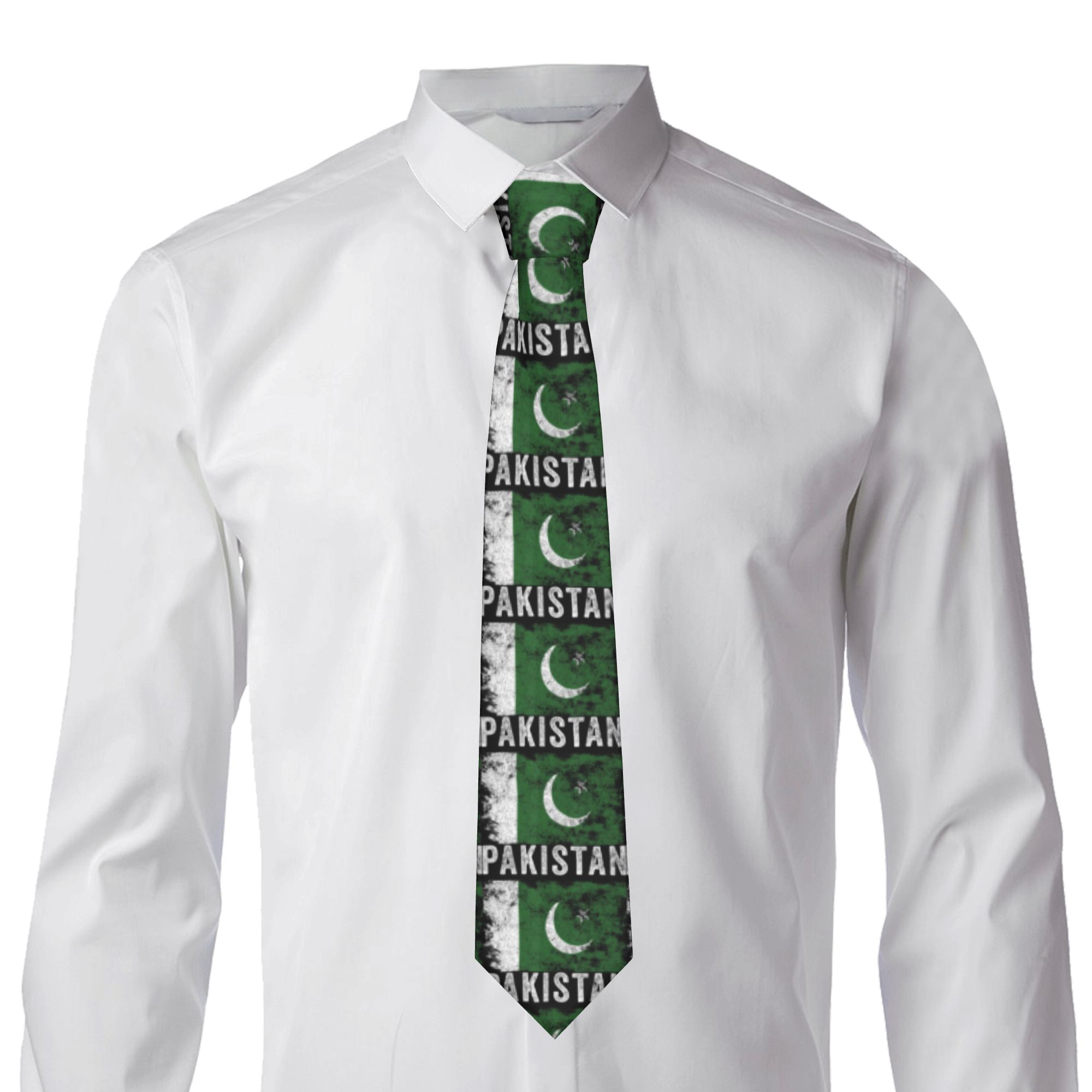 파키스탄 국기 디스트레스드 파키스탄 국기 넥타이 그래픽 - Men Accessories In Pakistan 리뷰 및 가격