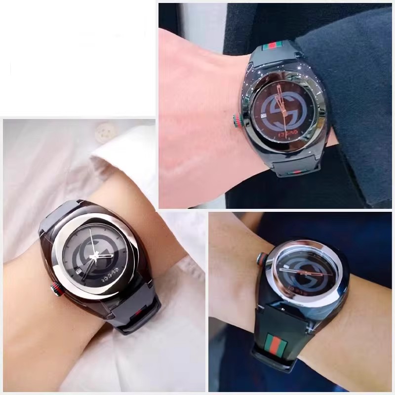 구찌 YA137/YA137107A 고무 시계 액세서리  - Men'S Accessories Gucci 리뷰 및 가격