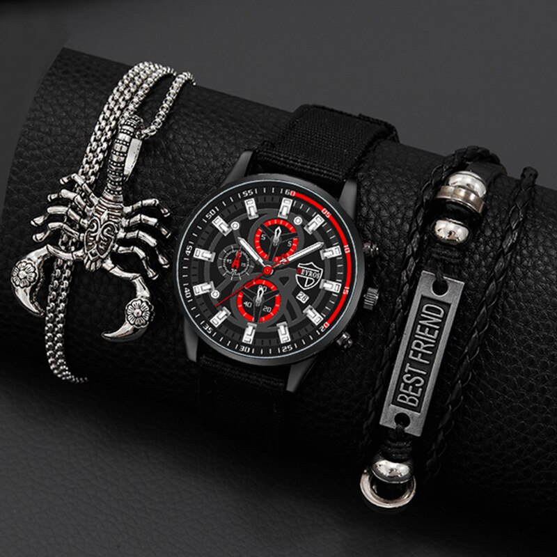 남성용 심플 패션 시계, 남성용 목걸이 팔찌, 나일론  - Men Accessories For Wrist 리뷰 및 가격