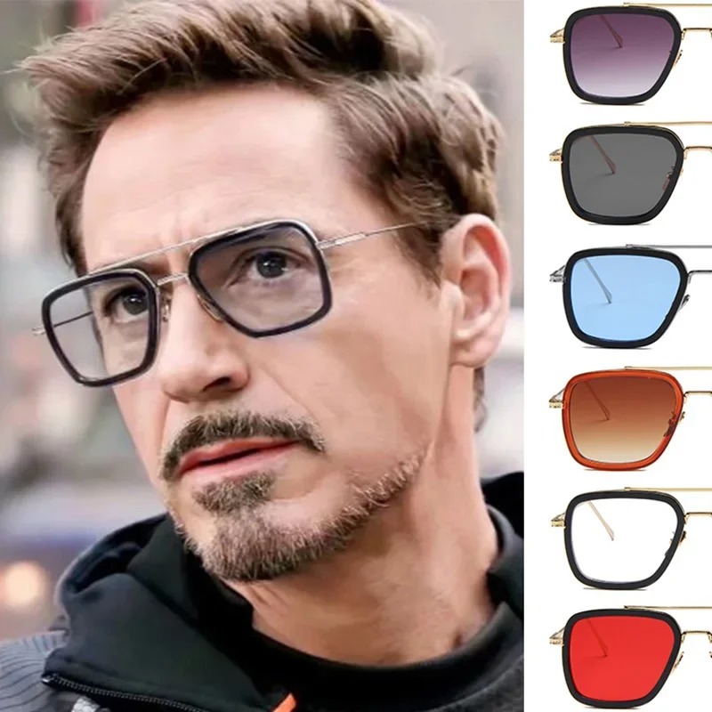 스팀펑크 토니 스타크 선글라스 남녀 패션 사각 드라이빙 - Men'S Accessories Glasses 리뷰 및 가격